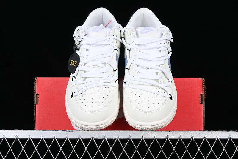 All categories Nk SB Dunk series Nk SB Dunk Low low-top sneakers Nk Dunk Low milk blue customized version of deconstructed strap casual sneakers DX5930-100